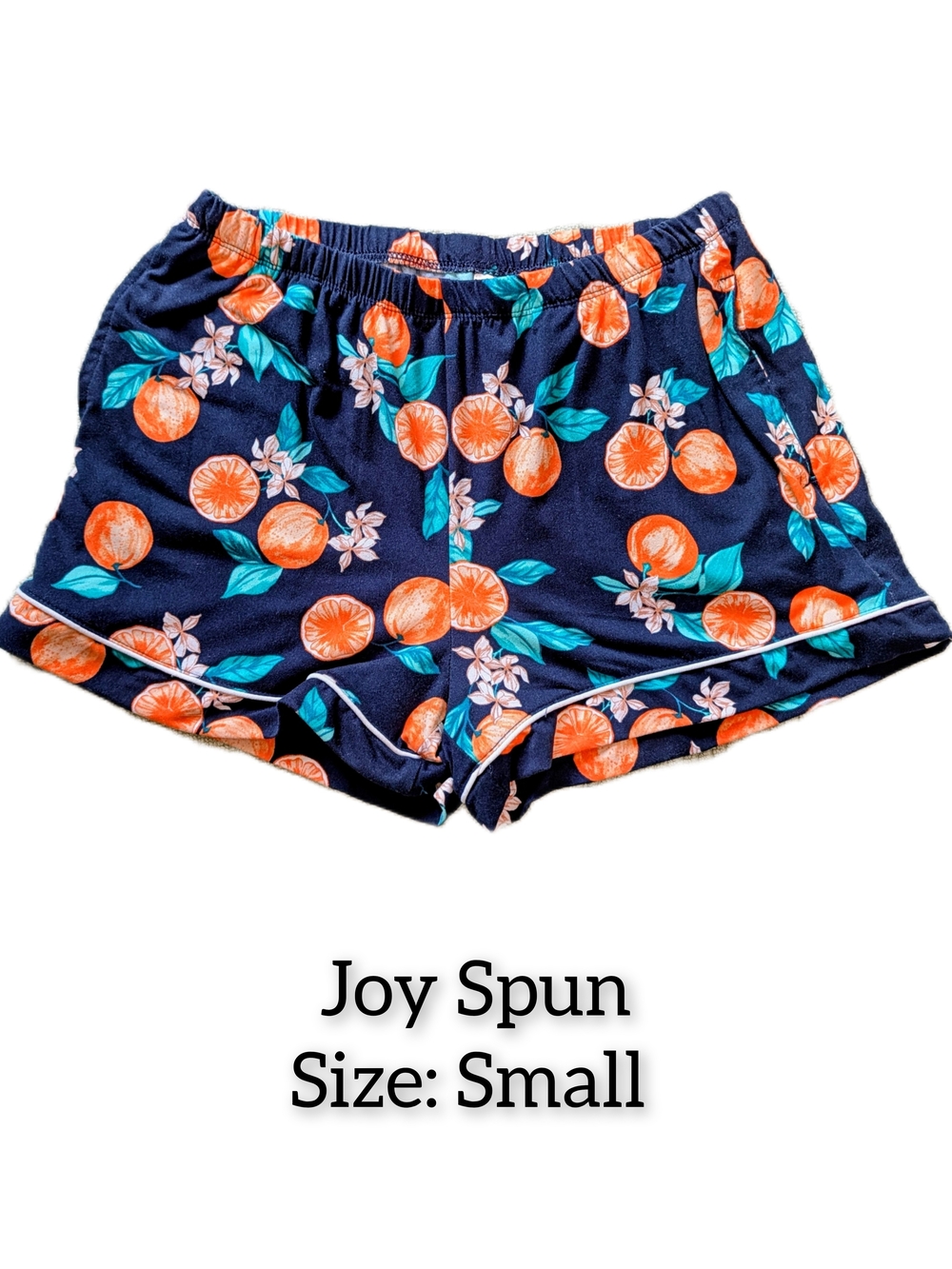 3/$15 Joyspun Navy Orange Print Shorts